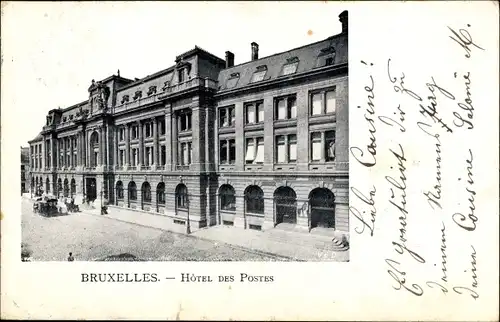Ak Bruxelles Brüssel, Hotel des Postes
