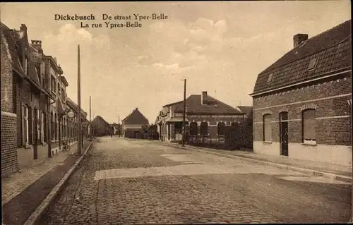 Ak Dickebusch Ypres Ypern Flandern, La Rue Ypres-Belle