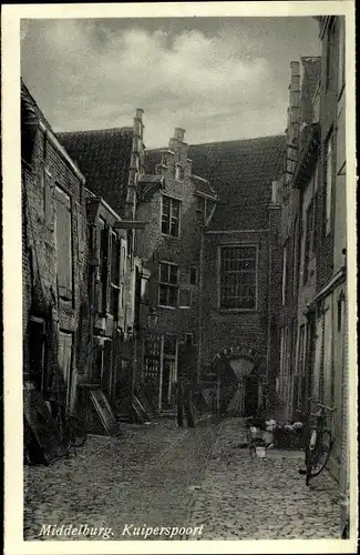 Ak Middelburg Zeeland, Kuiperspoort, Innenhof, Wohngebäude