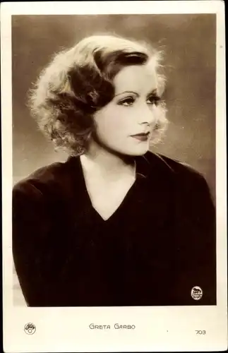 Ak Schauspielerin Greta Garbo, Portrait