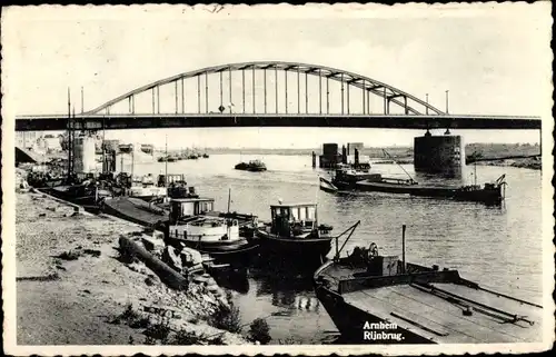 Ak Arnhem Gelderland Niederlande, Rijnbrug