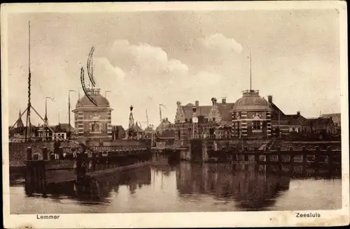 Ak Lemmer Friesland Niederlande, Zeesluis