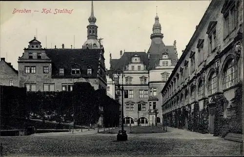 Ak Dresden Altstadt, Kgl. Stallhof