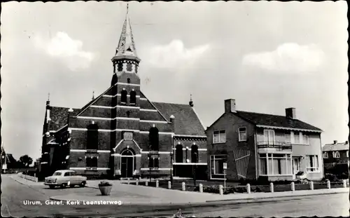 Ak Ulrum Groningen, Geref. Kerk Leensterweg, Außenansicht