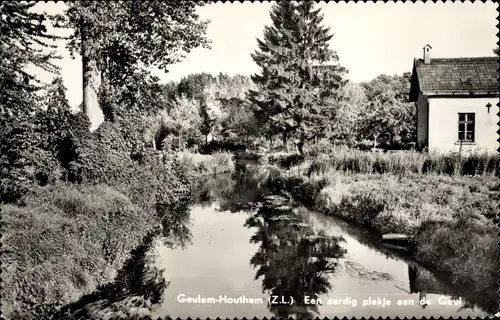 Ak Geulem Houthem Limburg, een aardig plekje aan de Geul, Haus am Fluss