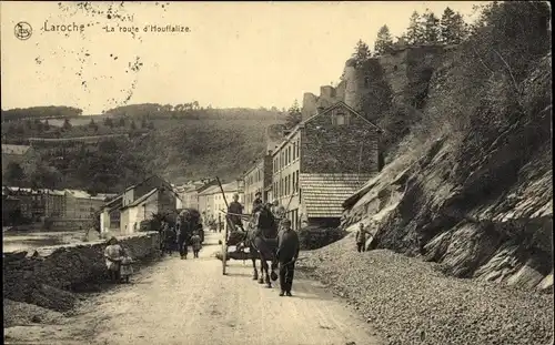 Ak Laroche La Roche en Ardennes Wallonien Luxemburg, La route d'Houffalize