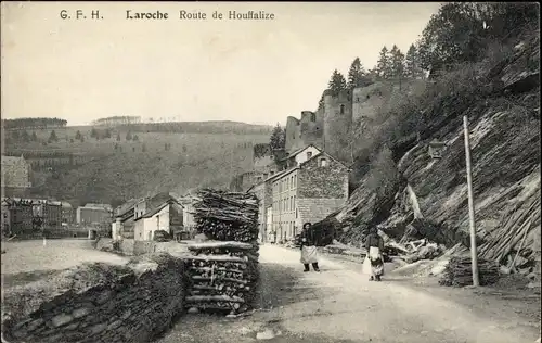 Ak Laroche La Roche en Ardennes Wallonien Luxemburg, Route de Houffalize