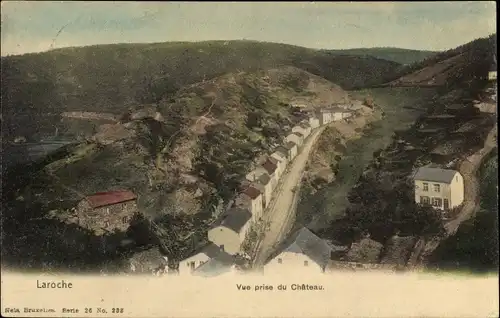 Ak Laroche La Roche en Ardennes Wallonien Luxemburg, Vue prise du Chateau