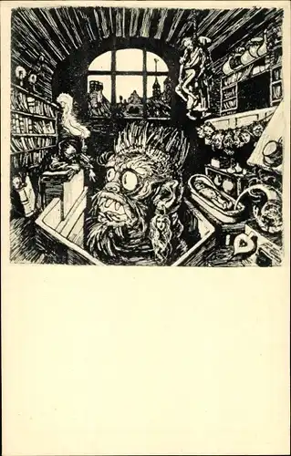 Künstler Ak Welti, Albert, Der Teufel