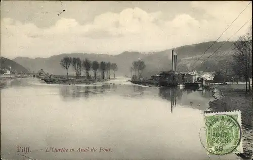 Ak Tilff Esneux Wallonien Lüttich, l'Ourthe en Aval du Pont