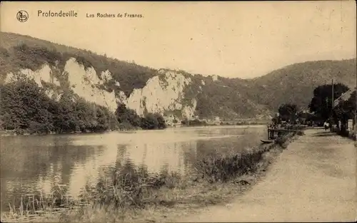 Ak Lustin Profondeville Wallonien Namur, Les Rochers de Fresnes