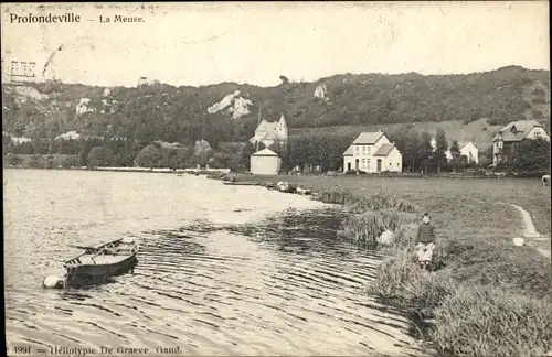 Ak Profondeville Wallonien Namur, La Meuse