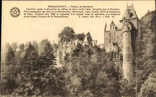 Ak Remouchamps Aywaille Wallonien Lüttich, Chateau de Montjardin