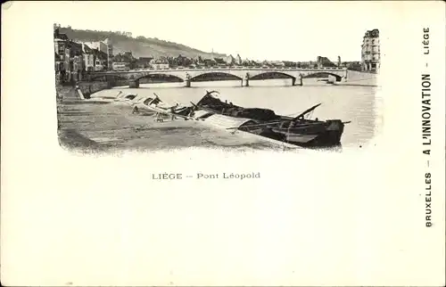 Ak Liège Lüttich Wallonien, Pont Leopold
