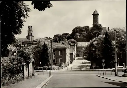 Ak Auerbach im Vogtland, Straßenpartie, Teilansicht