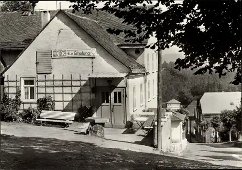 Ak Mankenbach Oberhain Königsee in Thüringen, Konsum Gaststätte Zur Erholung