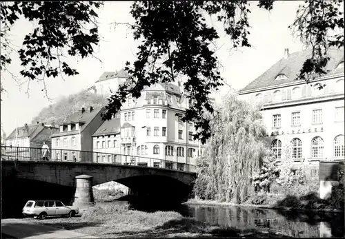 Ak Greiz im Vogtland,  Brücke, Fluss, Stadtansicht