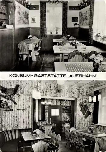 Ak Rohrbach in Thüringen, Konsum Gaststätte Auerhahn, Gastraum
