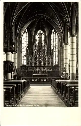 Ak Vreden im Münsterland Westfalen, Inneres der Kath. Kirche, Altar