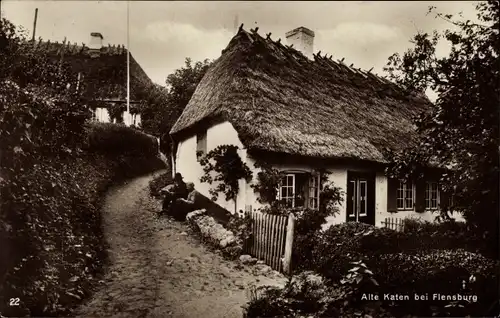 Ak Flensburg in Schleswig Holstein, Alte Katen