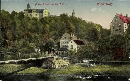 Ak Rochsburg Lunzenau in Sachsen, Gräfl. Schönburgsches Schloss