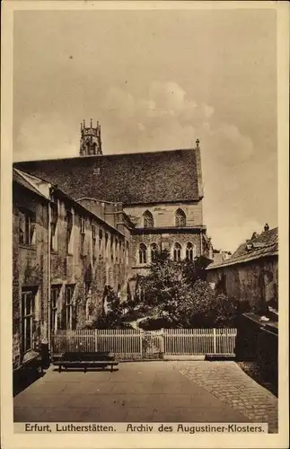 Ak Erfurt in Thüringen, Lutherstätten, Archiv der Augustiner Klosters