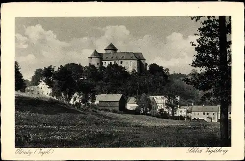 Ak Oelsnitz im Vogtland, Schloss Vogelsberg, Außenansicht