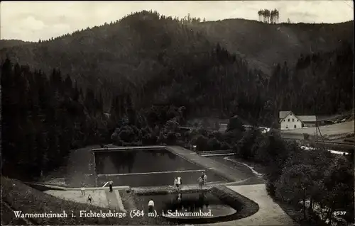 Ak Warmensteinach Oberfranken Bayern, Schwimmbad, Schwimmbecken