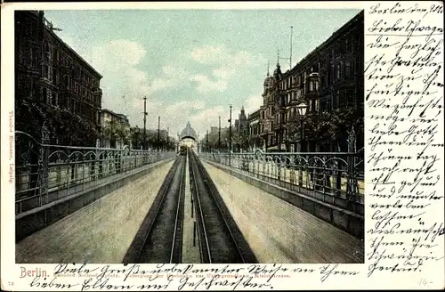 Ak Berlin Schöneberg, Bahnhof Nollendorfplatz, Hochbahn