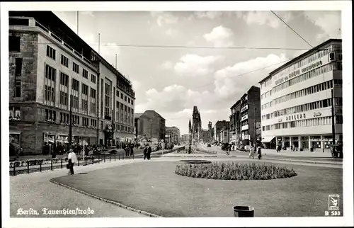 Ak Berlin Charlottenburg, Blick in die Tauentzienstraße