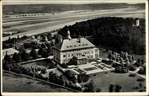 Ak Klinga Parthenstein in Sachsen, Fliegeraufnahme vom Leipziger Kinderheim
