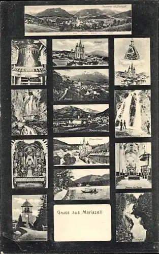 Ak Mariazell Steiermark, Panorama, Kircheninneres, Glocke