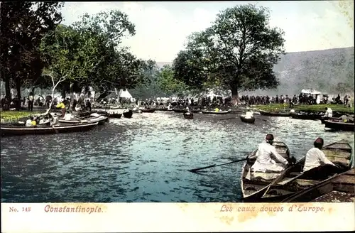 Ak Konstantinopel Istanbul Türkei, les eaux douces d'Europe