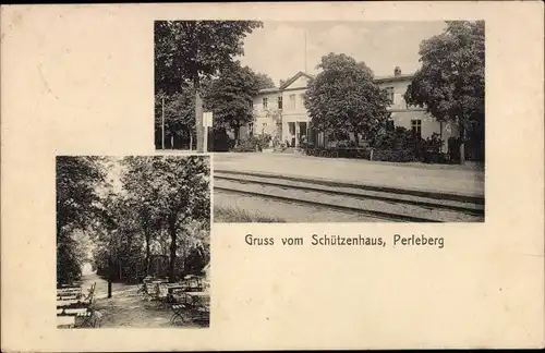 Ak Perleberg in der Prignitz, Schützenhaus, Garten