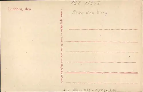 Ak Lübben im Spreewald, Logenstraße