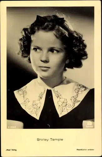 Ak Schauspielerin Shirley Temple, Portrait