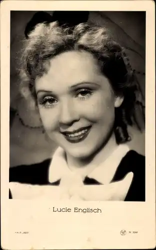 Ak Schauspielerin Lucie Englisch, Portrait