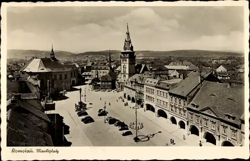 Ak Chomutov Komotau Region Aussig, Marktplatz