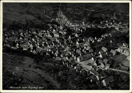 Ak Weissach in Württemberg, Luftaufnahme