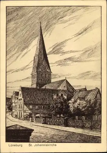 Künstler Ak Lüneburg in Niedersachsen, Sankt Johanniskirche