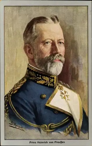 Künstler Ak Hornert, S., Großadmiral Prinz Heinrich von Preußen, Portrait, Uniform