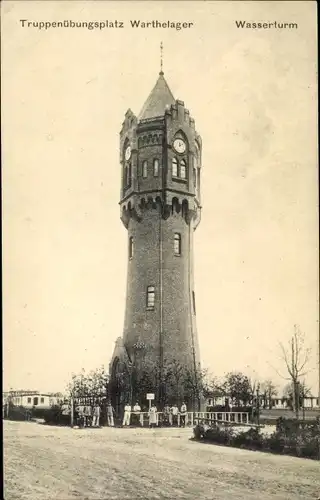 Ak Poznań Posen, Truppenübungsplatz Warthelager, Wasserturm