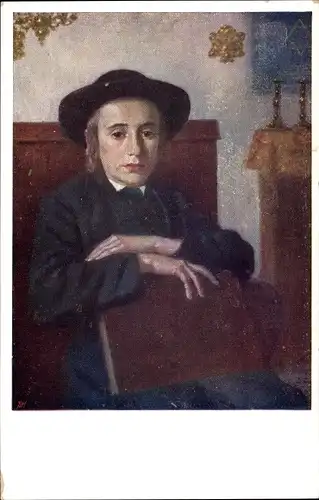 Judaika Ak Jüdischer Junge, Buch, Kerzenständer