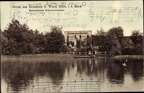 Ak Wendisch Rietz in der Mark, Ernaslust