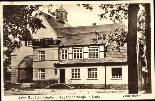 Ak Lanz in der Prignitz, Jahn-Gedächtnishalle und Jugendherberge