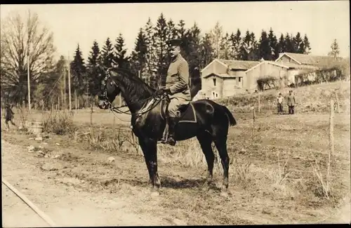 Foto Ak Hauptmann Schöner, Pferd