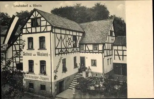 Ak Leubsdorf am Rhein, Gasthaus zum Weinberg, Restauration, Schneider Hoppen