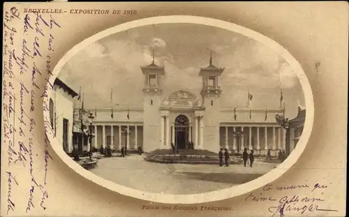 Ak Bruxelles Brüssel, Exposition de 1910, Palais des Colonies Francaises
