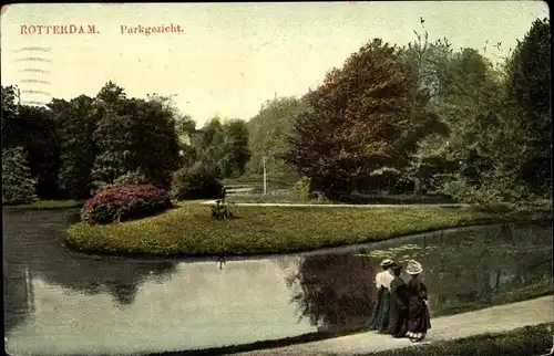 Ak Rotterdam Südholland Niederlande, Parkgezicht