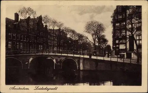 Ak Amsterdam Nordholland Niederlande, Leidschegracht